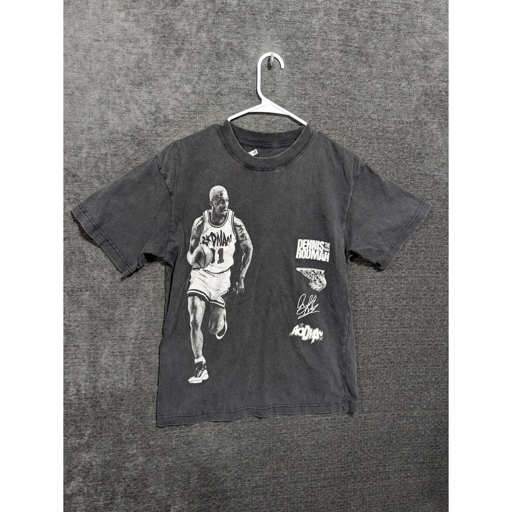 Rodman Apparel Dennis Rodman Graphic T-Shirt Faded Black Small 2148